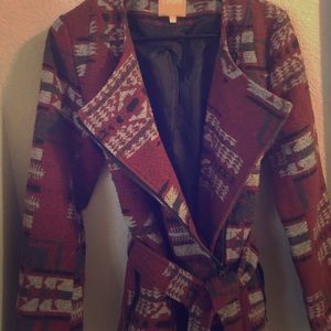 Tribal print coat
